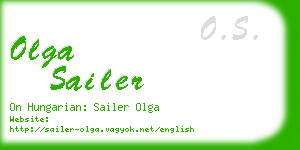 olga sailer business card